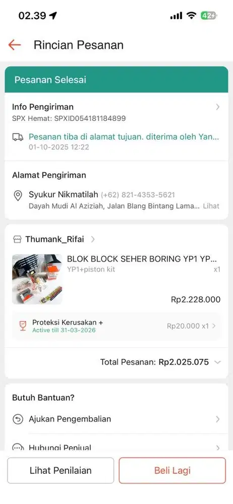 Blok ori Yp1 rx king