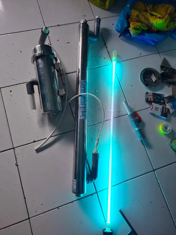 Lampu uv untuk isi ulang dan treatment stainless 10 inch