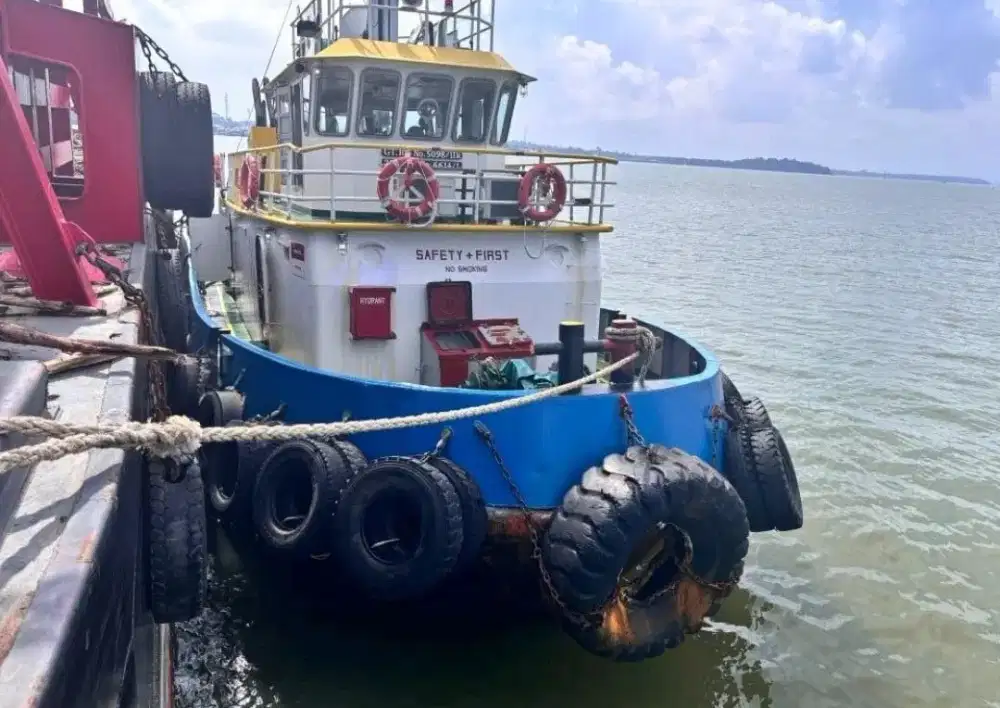 Di Jual Tugboat / kapal tunda mesin Mitsubishi 2x600 hp tahun 2011