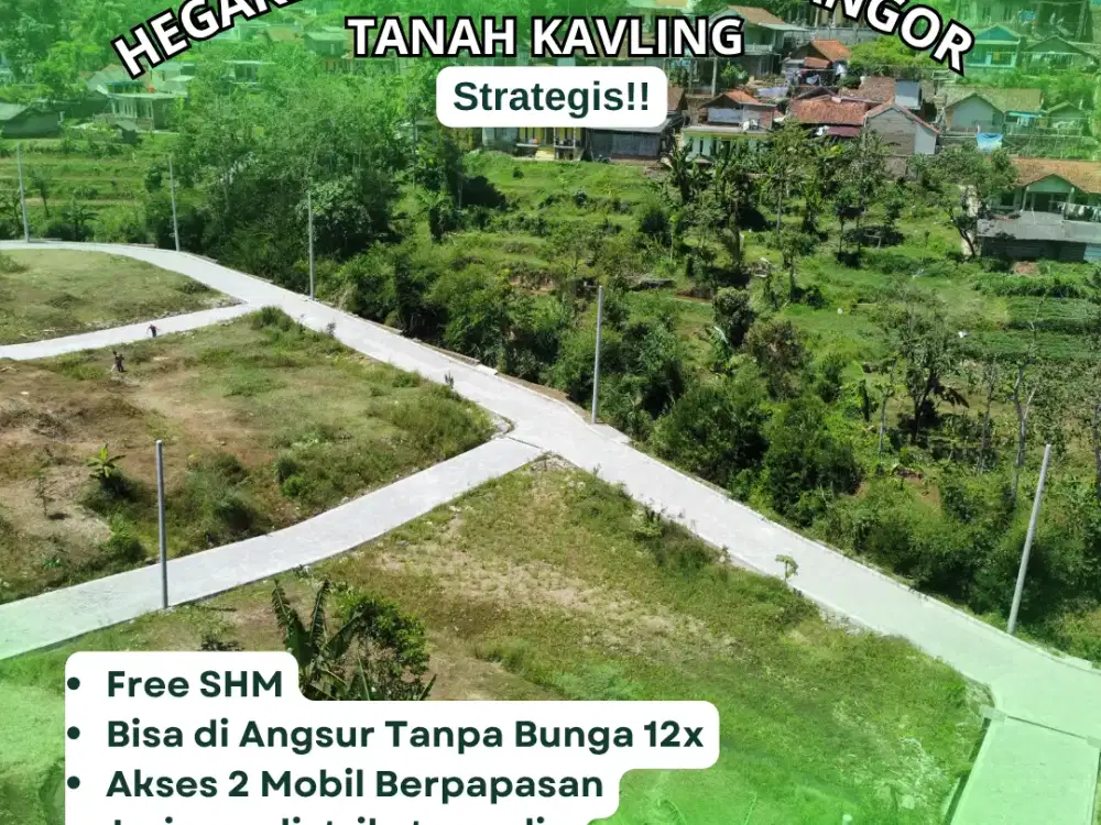 Bayar Bertahap 1 Tahun 0% Bunga! Kavling Datar Kotak, 250M Saja dari Jalan Provinsi!!