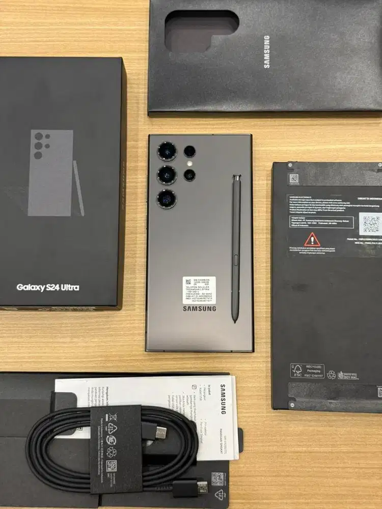 Samsung S24 Ultra Ram 12/256Gb Titanium Black Resmi SEIN