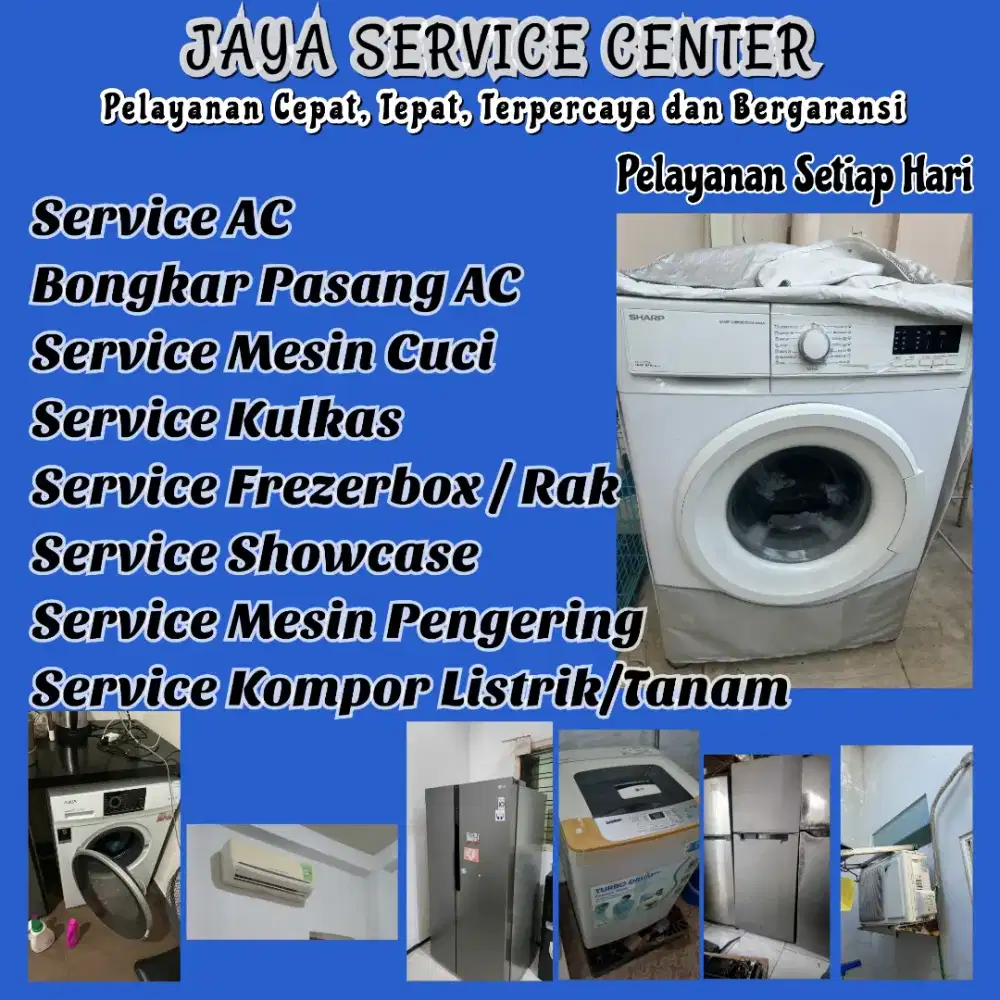 Service Kulkas Frezer Bongkar Pasang AC Servis Mesin Cuci AC Bubutan