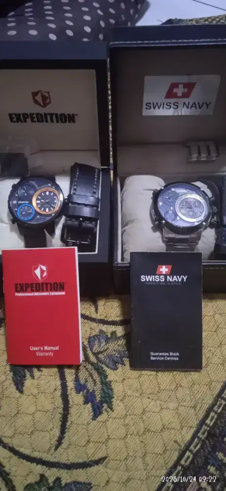 jam tangan expedition e6718 dan swiss navy 8321