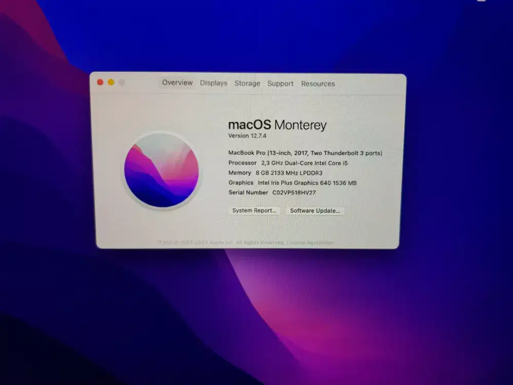 Macbook 2017 core i5 500GB