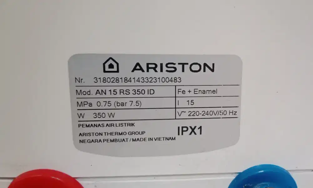 water heater ariston AN 15 RS 350 ID