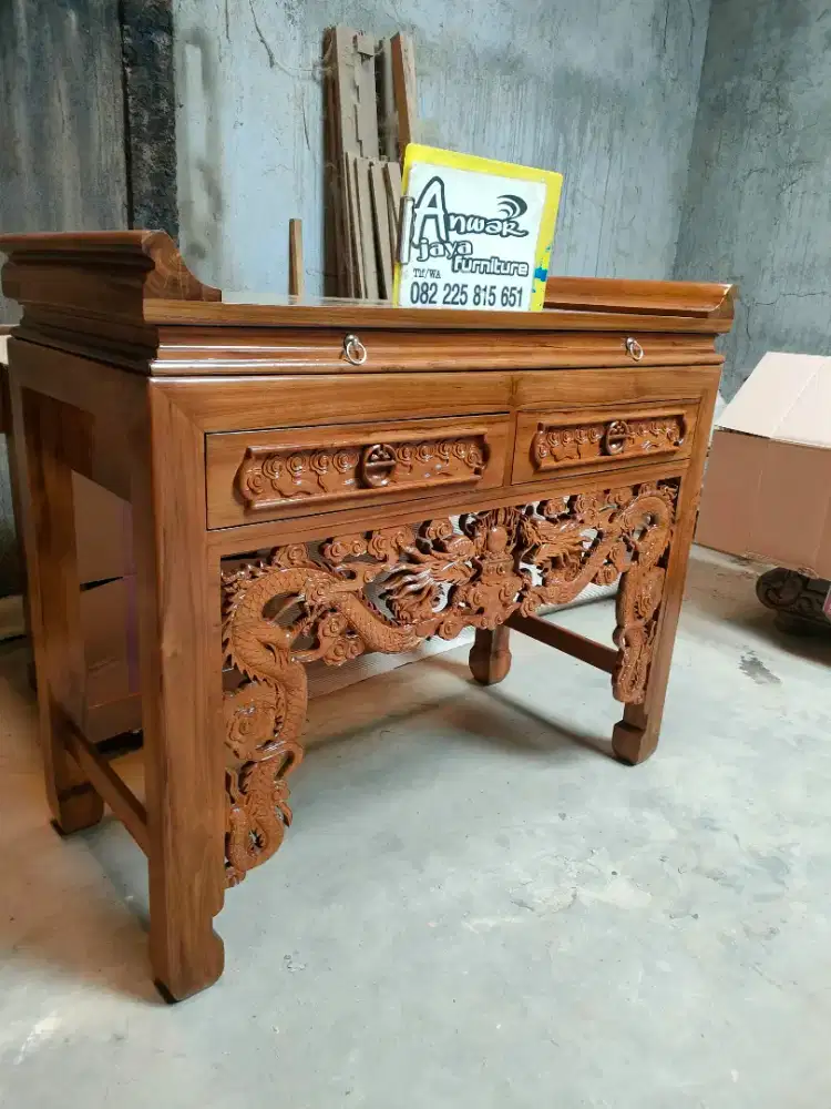 Meja altar sembayang china ukir full kayu jati
