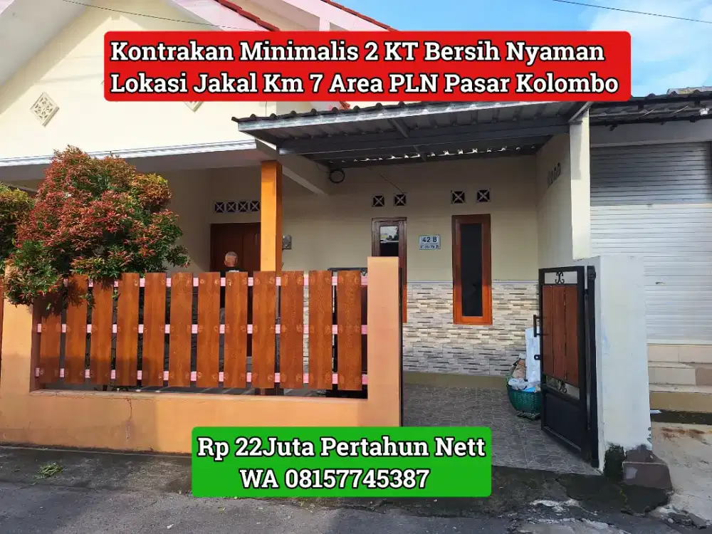 KONTRAKAN JAKAL KM7 MINIMALIS 2KT AREA PLN 22JUTA NETT