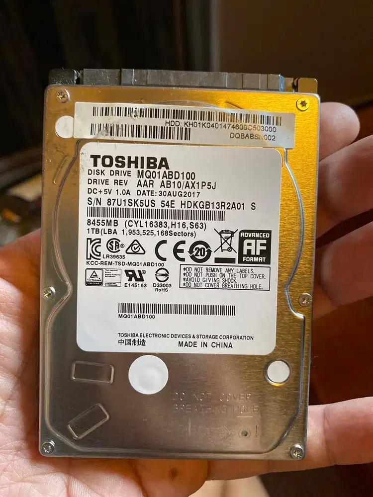 Harddisk laptop HDD 1 Tb kondisi baik ps3 komputer ekaternal hdd