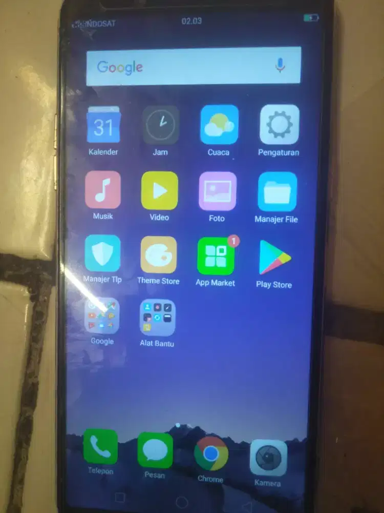 Jual hp oppo f5 ram 4/32gb normal semua hp hanya tc retak sehelai