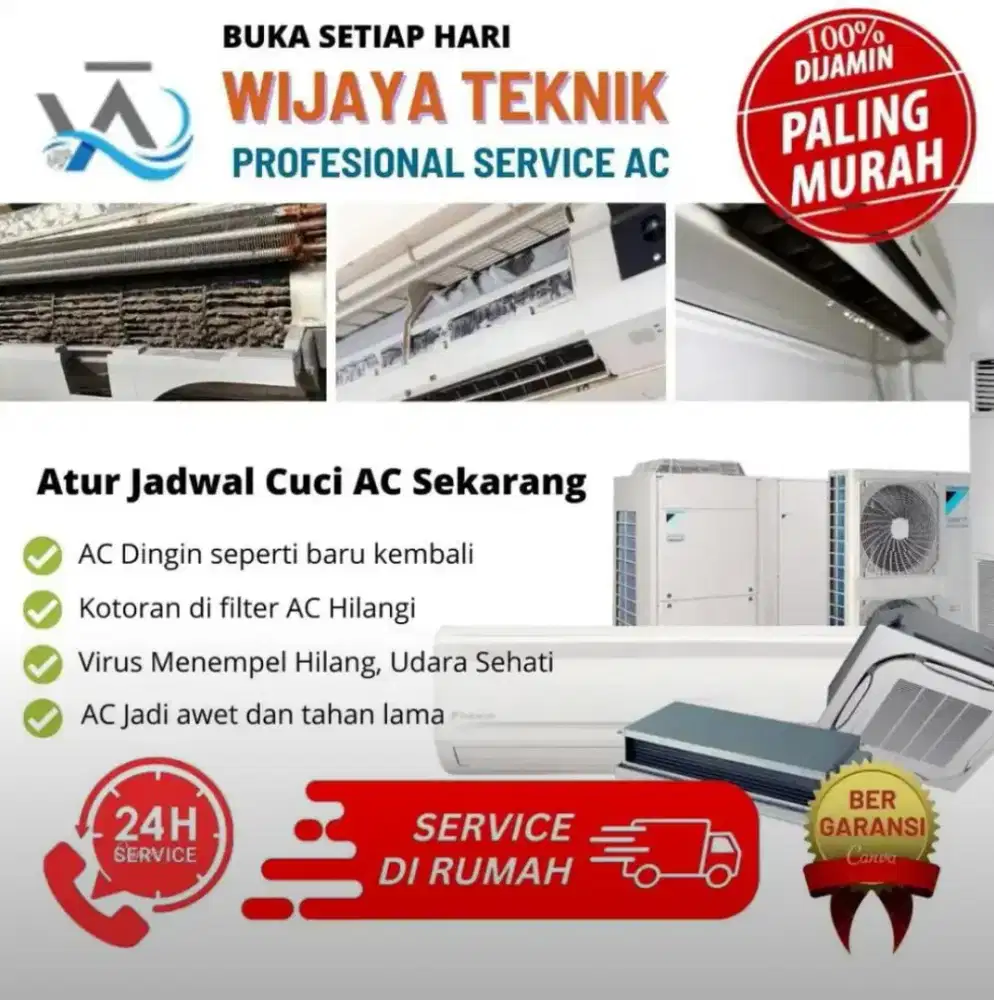 Perbaikan AC, Modul eror/mati/lampu kedap-kedip,air bocor ke depan