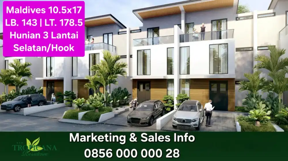 New Tropicana Residence, Tipe Maldives 10.5x17, Selatan/Hook