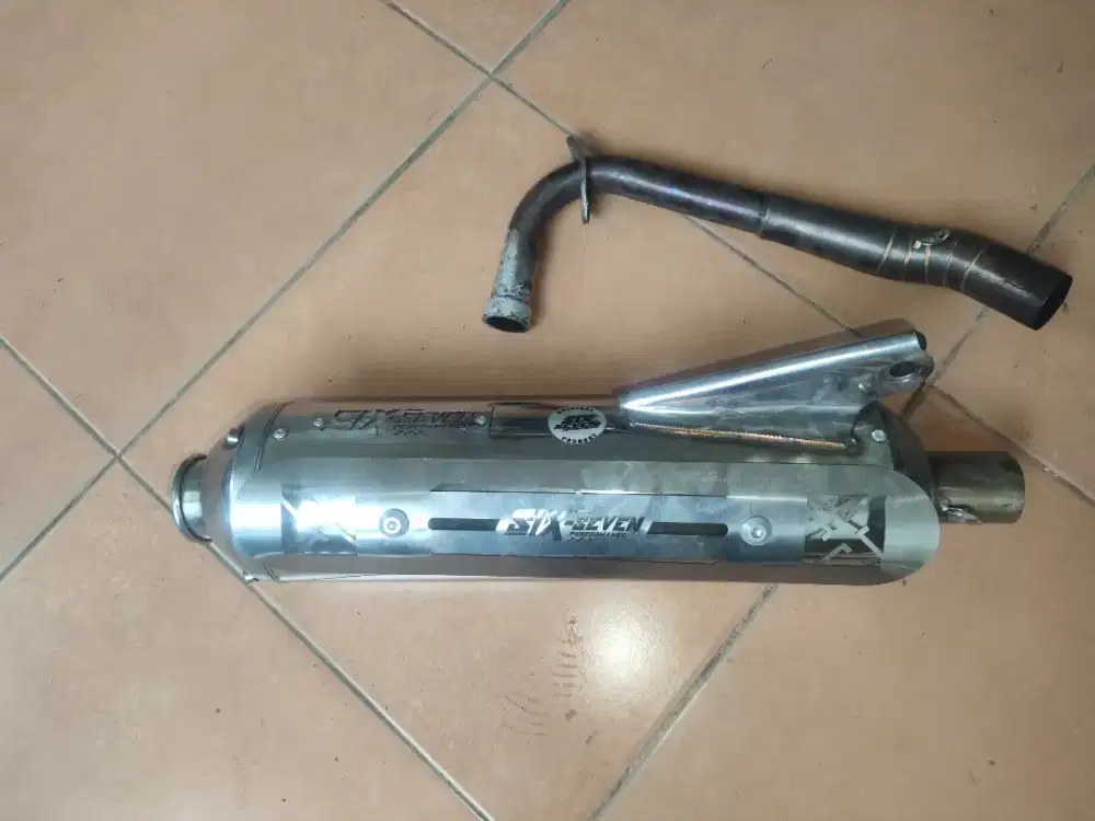 Jual aja knalpot std racing merk six seven inlet 28