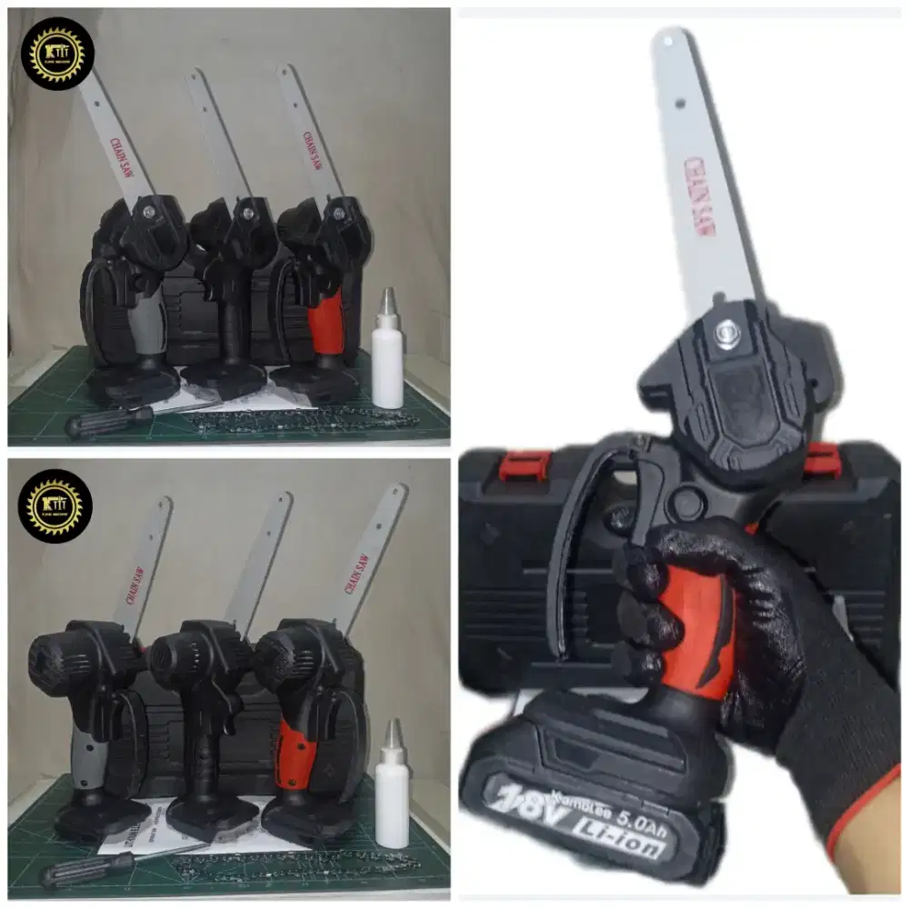 Mesin gergaji chainsaw / senso baterai KAMOLEE cordless chainsaw