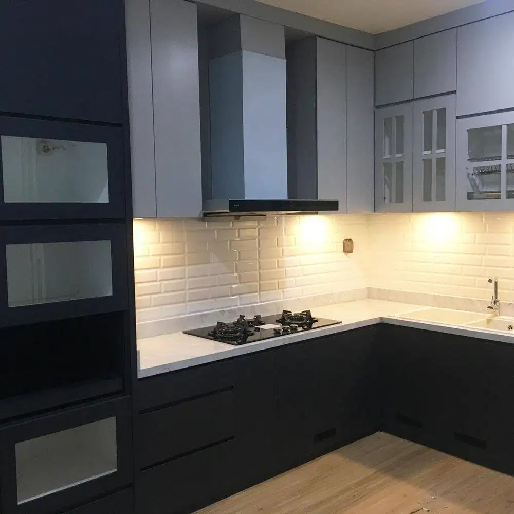 Custom Interior Kitchen Set, Backdrop TV, Lemari, Wardrobe, Kitchenset