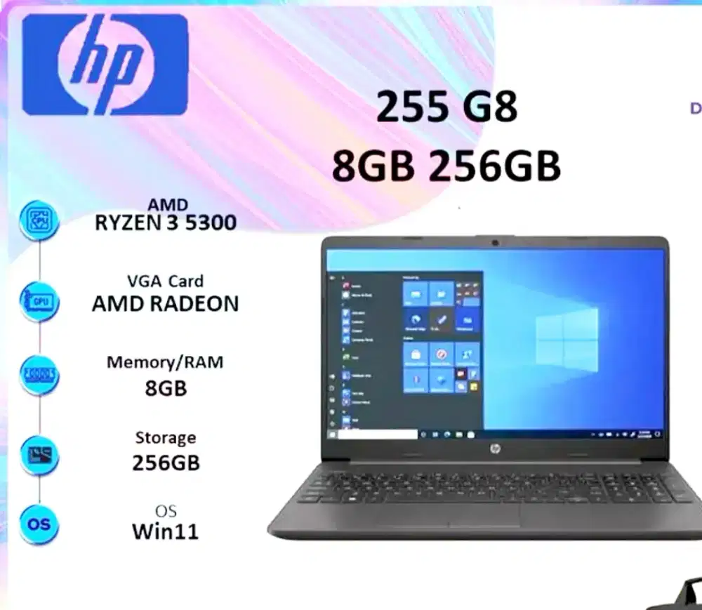 Laptop HP 255 G8. 15.6