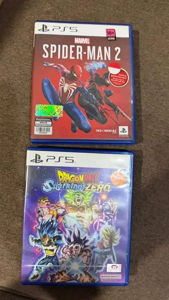 BD ps5 dragon ball sparking zero dan spiderman 2