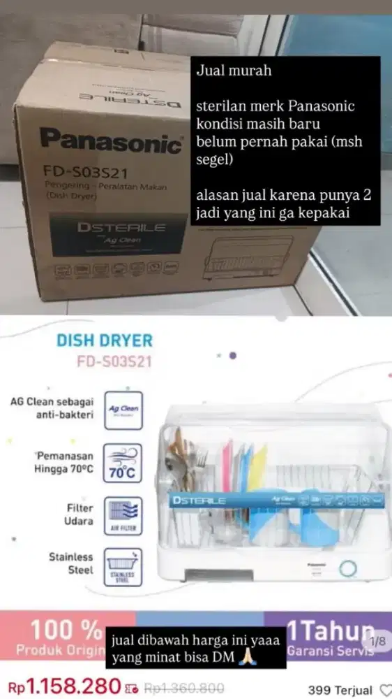 STERILAN BARU DARI BELI BELOM PERNAH PAKAI