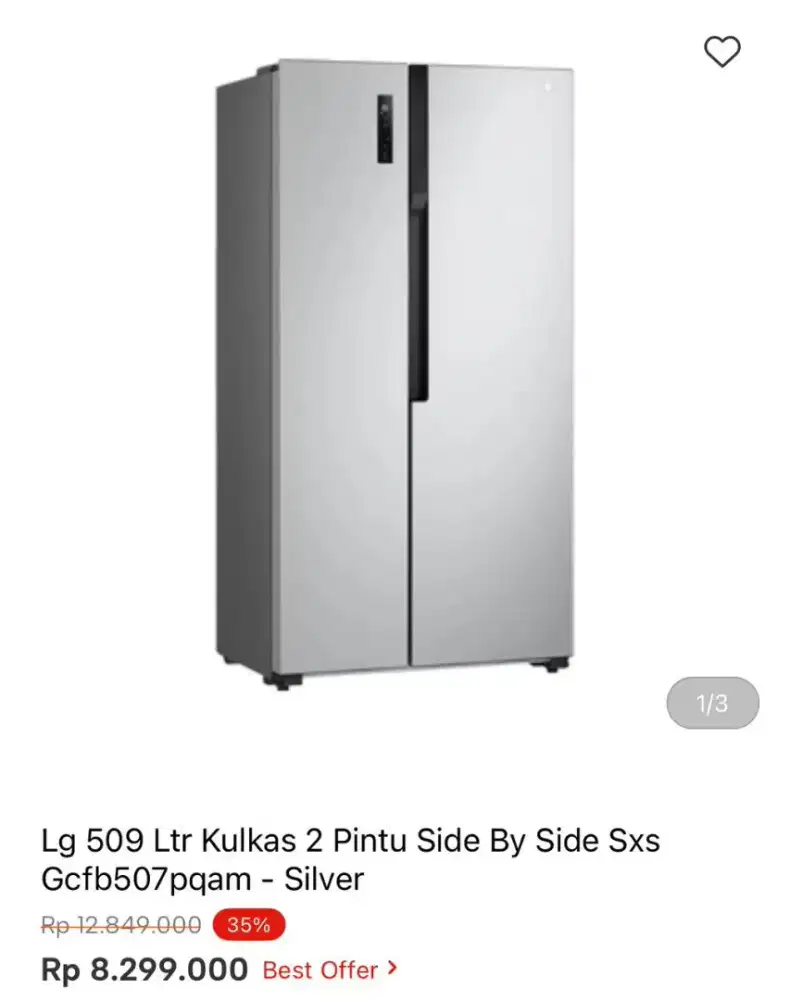 KULKAS SBS LG GCFB507PQAM 509LTR