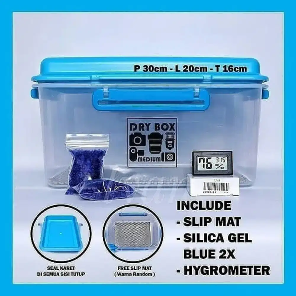 Paket Dry Box Penyimpanan Kamera DSLR atau Mirrorless Medium