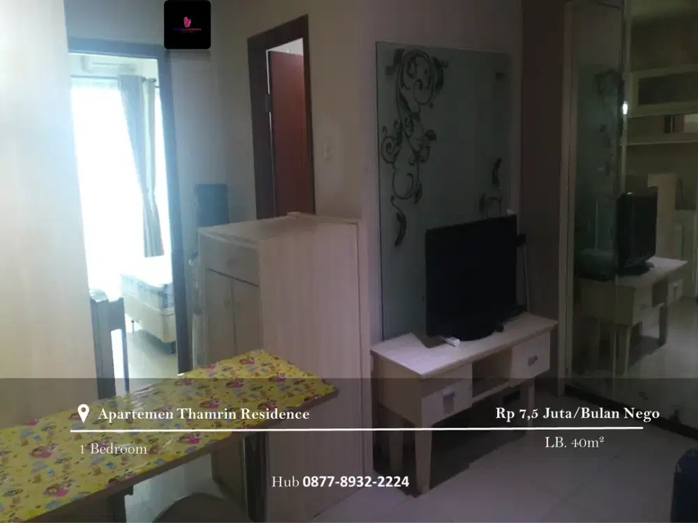 Disewakan Apartement Thamrin Residence Low Floor 1BR Fully Furnished