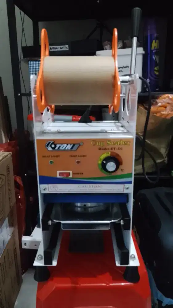 MESIN CUP SEALER ETON ET-D1 (BEKAS) + TERMOS ES 30L (BARU)