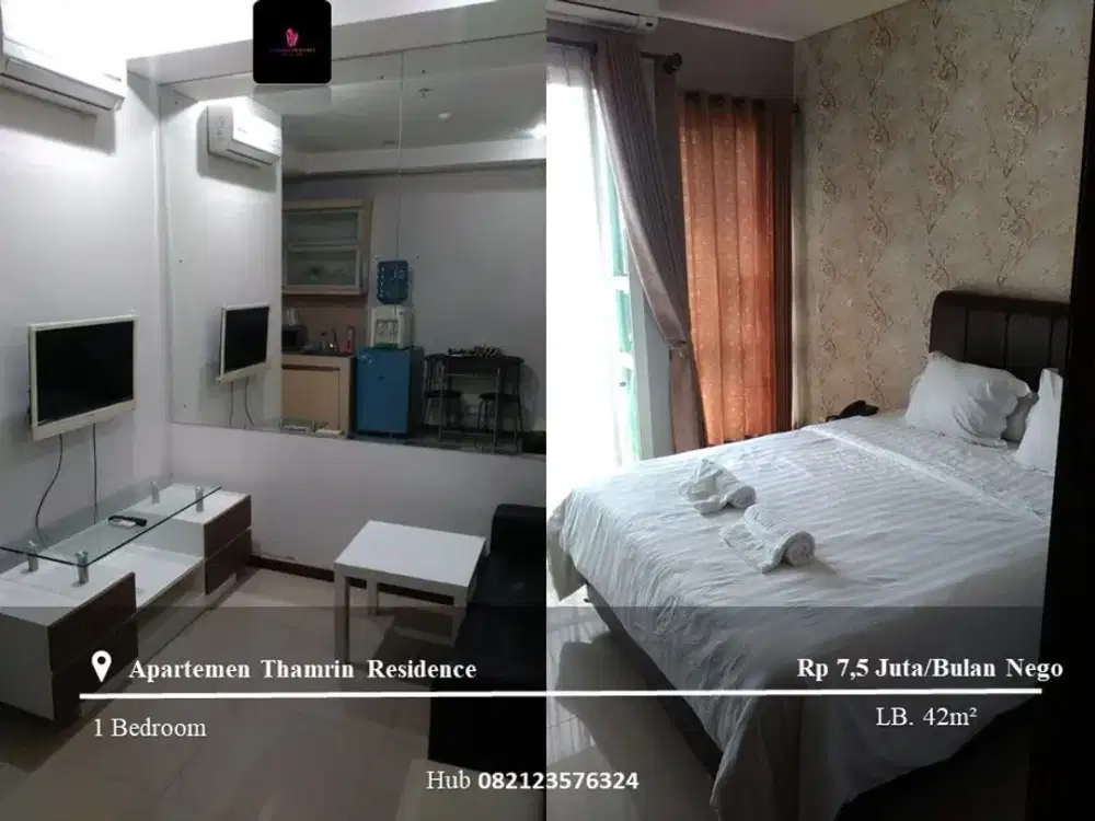 Disewakan Apartement Thamrin Residence 1BR Low Floor Full Furnished