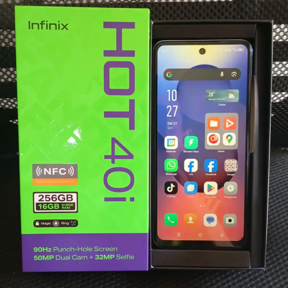 infinix hot 40i 8+8/256 fullset