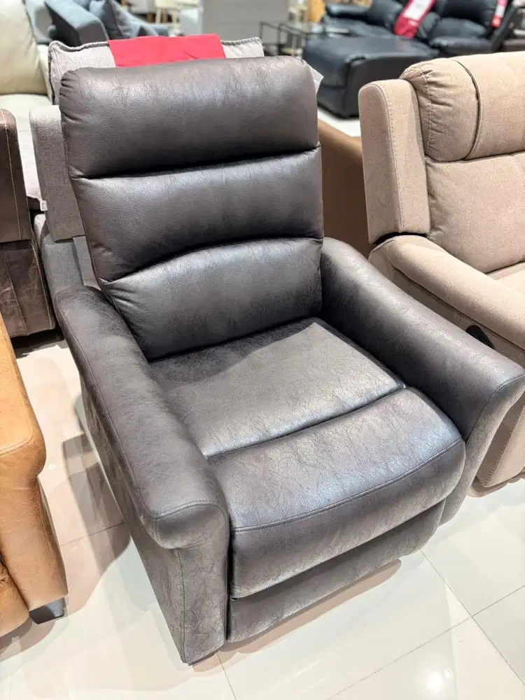 Sofa single recliner kulit sintetis