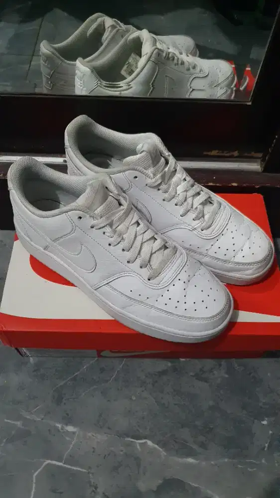 Sepatu Nike Court Vision Low Next Nature White 42.5