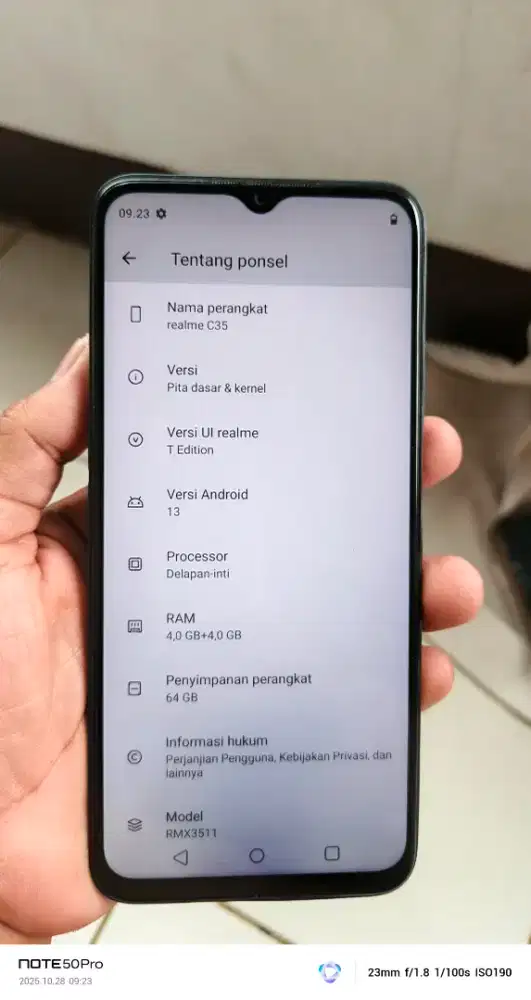 Realme c35   4+4/64 pmkyan ja