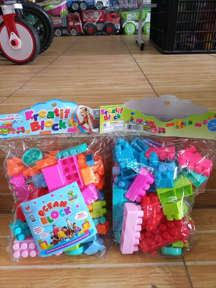 mainan anak block kreatif isi 60pcs
