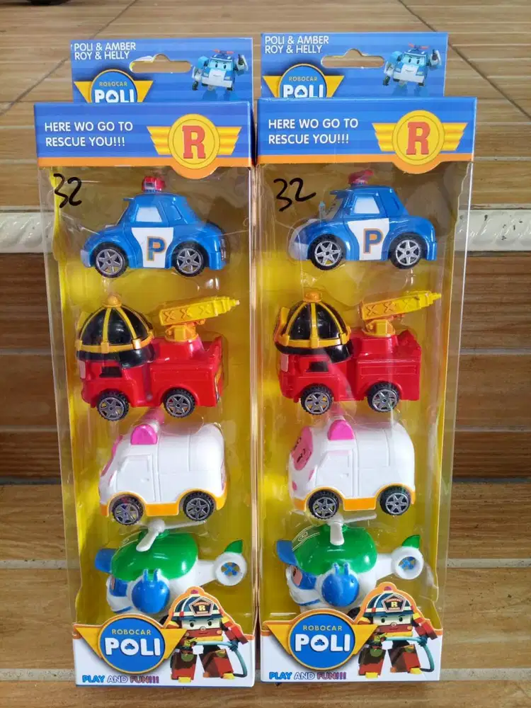 mainan anak mobil robocar poli isi 4