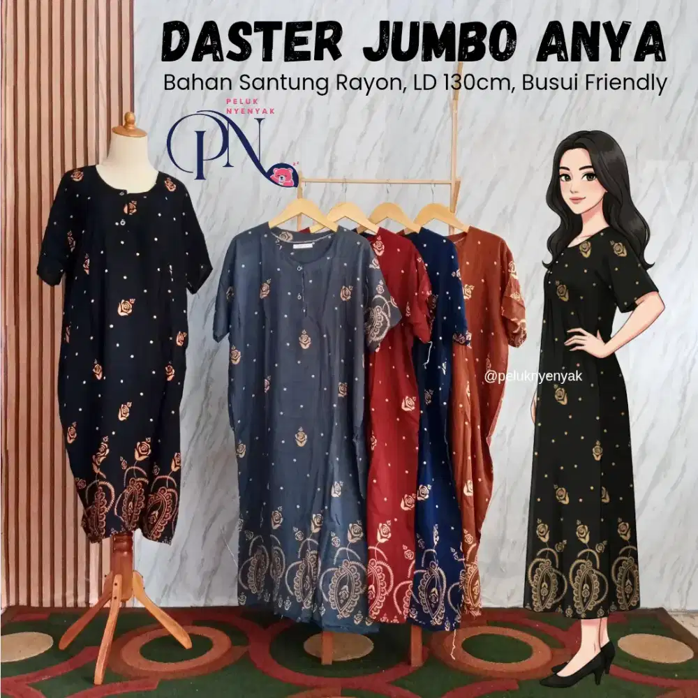 Daster Anya Santung Rayon Peluk Nyenyak