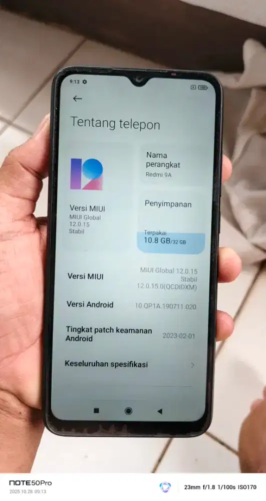 Redmi 9a   3/32 lyar aja corosi normal smua orian