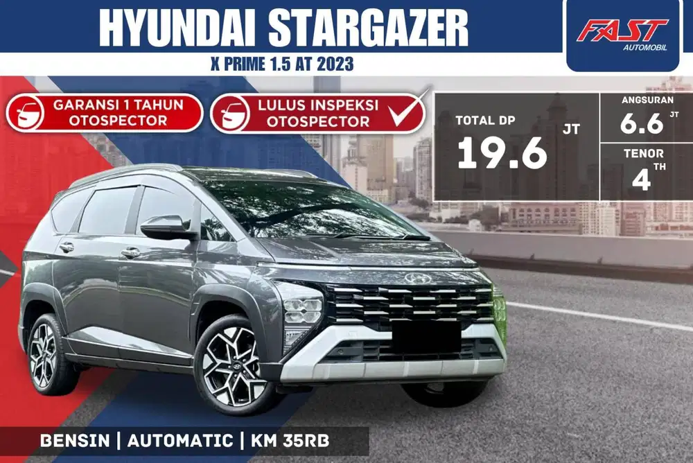 HYUNDAI STARGAZER X PRIME 2023 1.5 AT LOW KM.35RB & PAJAK PANJANG #F2S