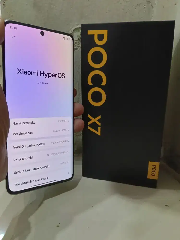 POCO X7 8/256 SUPER MULUS NO LECET FULL SET ORIGINAL