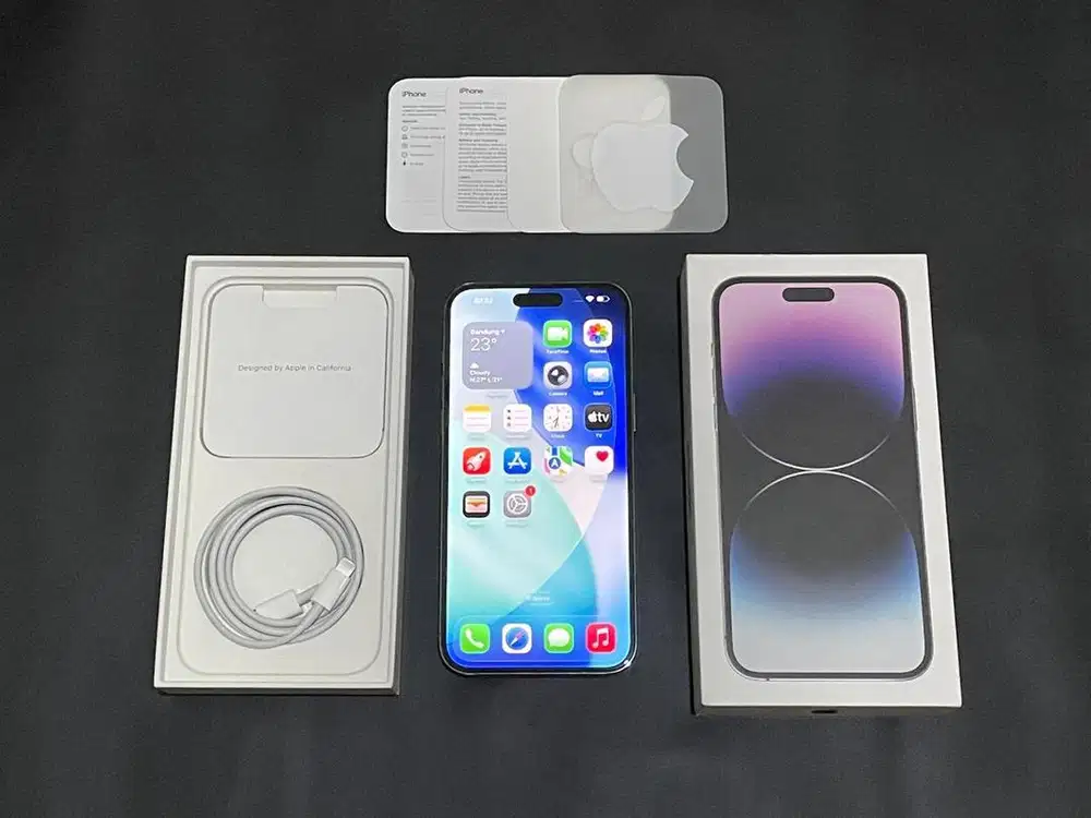 Jual iPhone 14 Pro Max 256gb deep purple ex iBox.