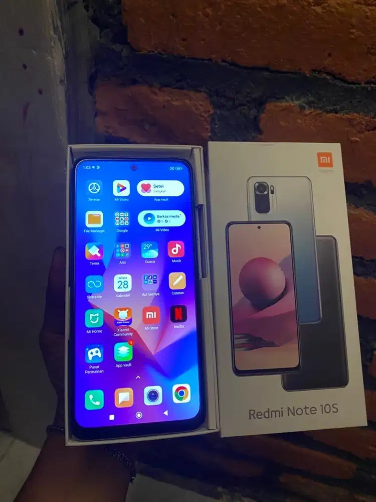 Redmi Note 10S Ram 8+3/128gb resmi segel game oke gak ada minus