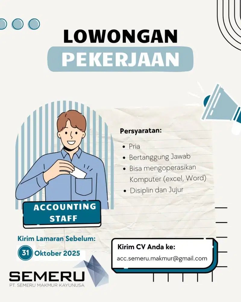 Lowongan Staff Accounting