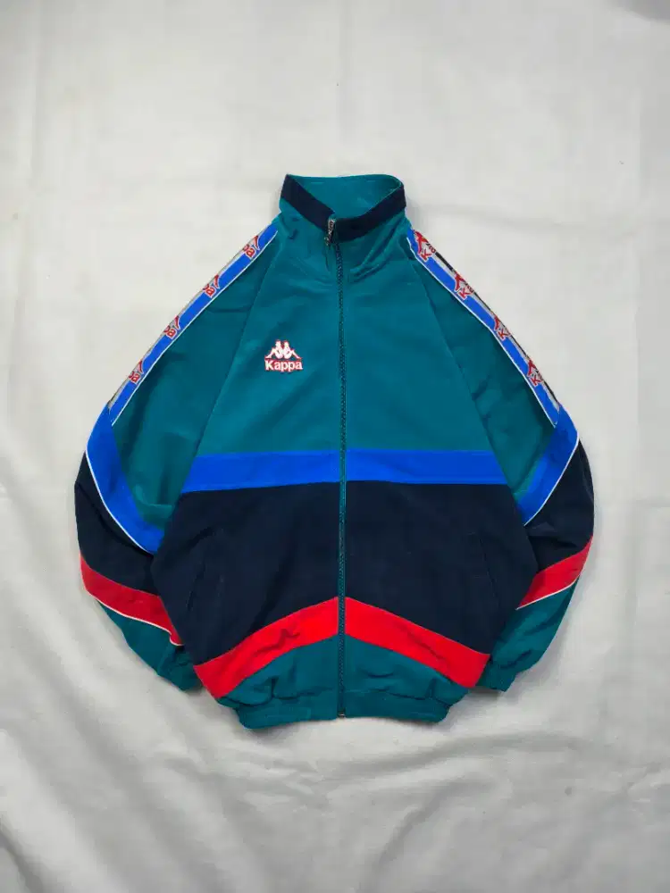 Rare Vtg Kappa Barcelona Colour Block Track Jacket