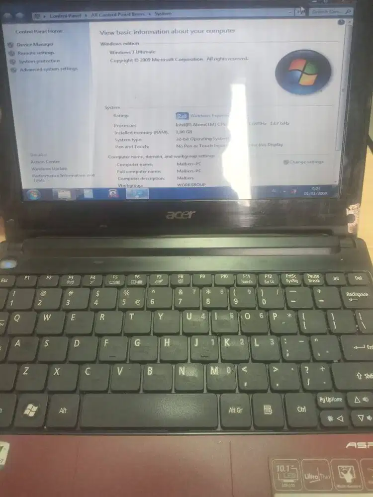 Notebook Aspire One D255