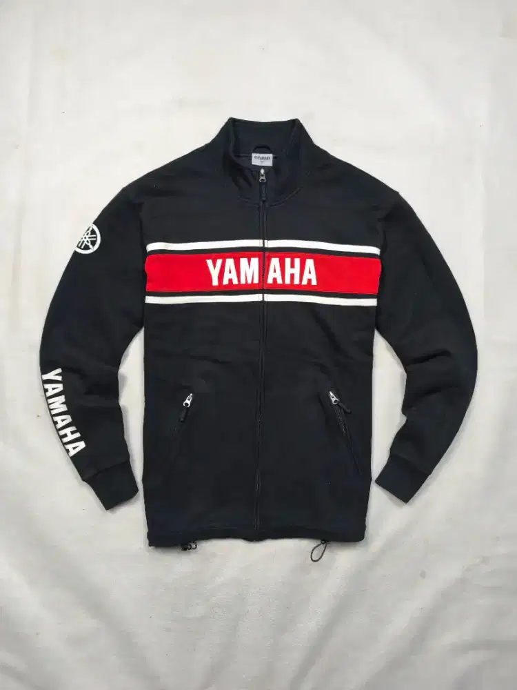 Vtg Yamaha Full Zip Cotton Bikers Jacket