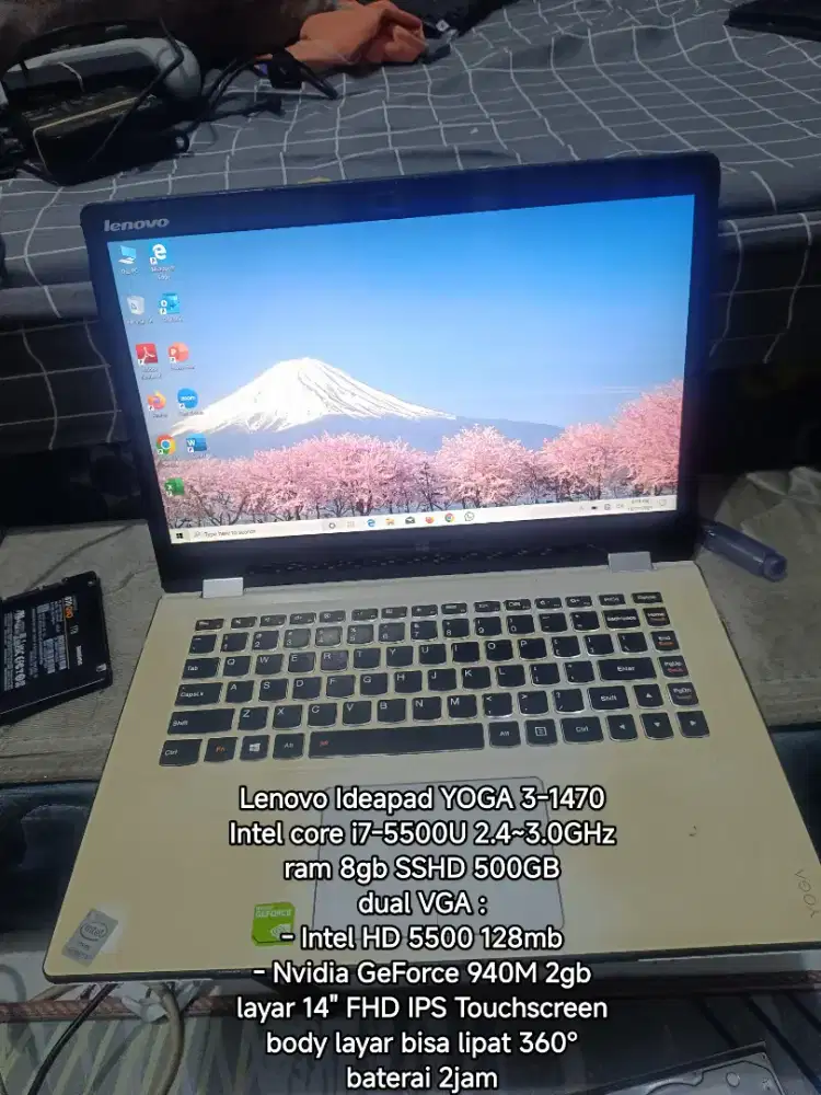 Lenovo Ideapad yoga 3-1470 i7 gen 5 SSHD dual vga