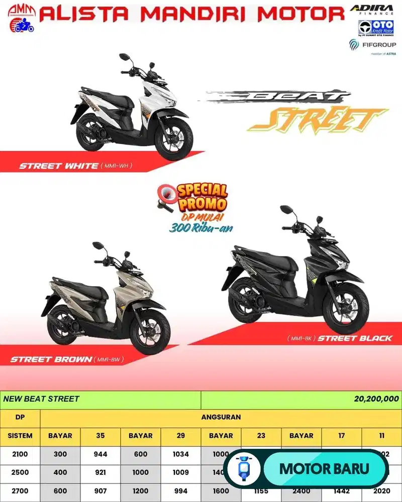 [Motor Baru] PROMO DP 400 RiBU HONDA BEAT SERIES 2025