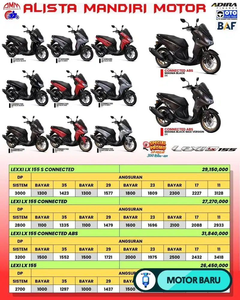 [Motor Baru] PROMO DP 1 Jt  YAMAHA LEXI LX 2025