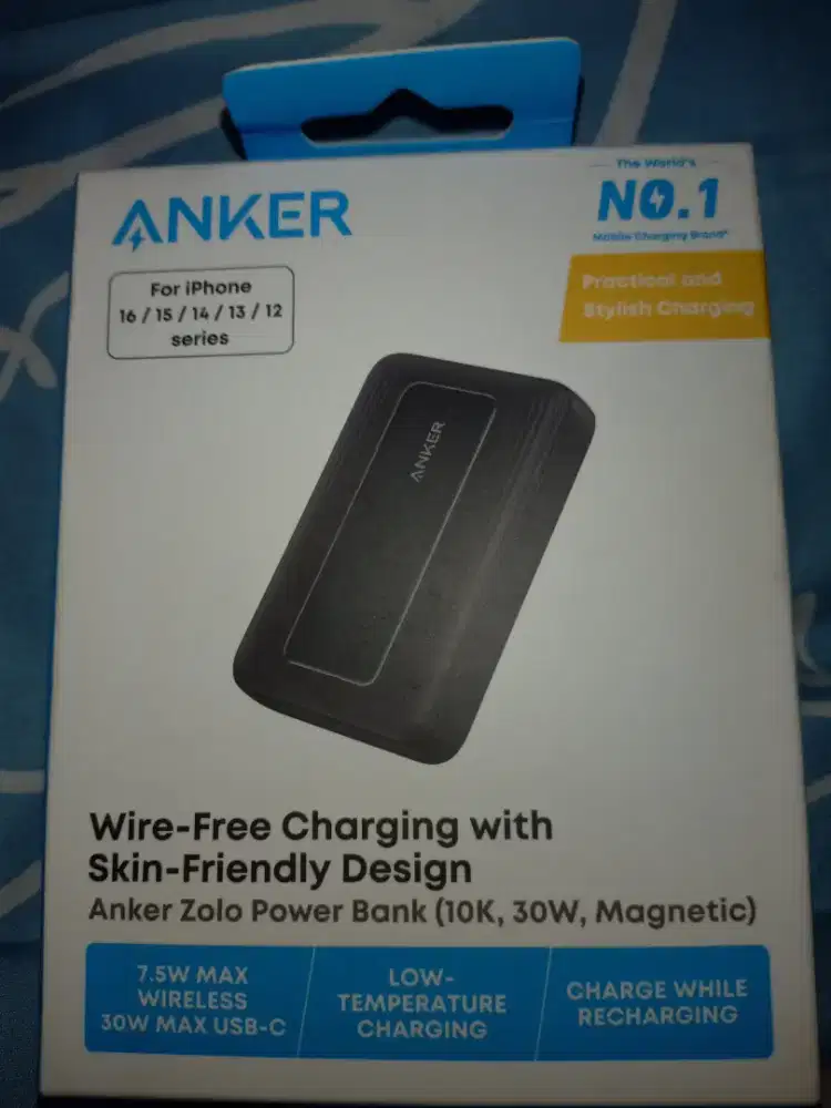 Power bank anker zolo 10.000 dan kepala charger