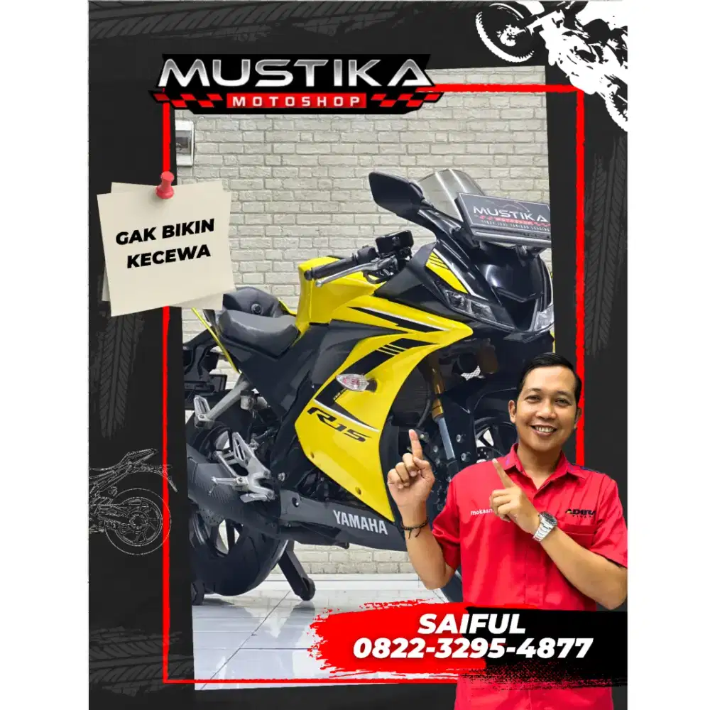 Obral Murah!!Yamaha R15 V3 yellow 2018 Plat jatim mulus Murah-Mustika