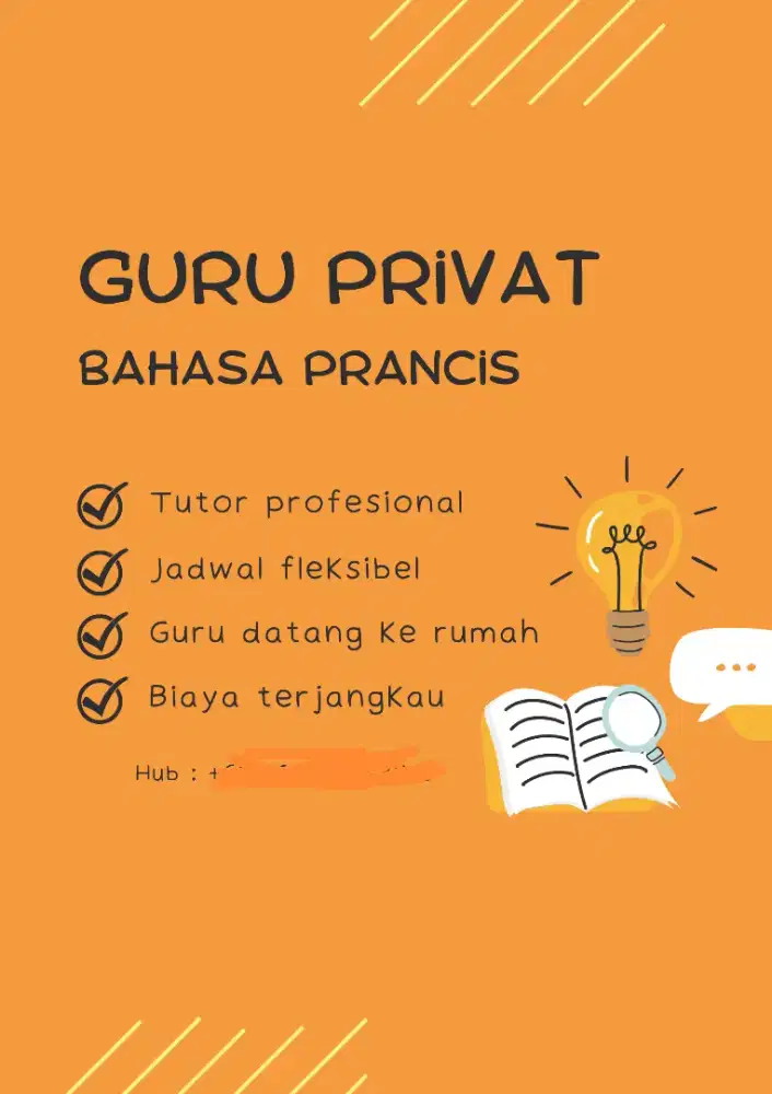 Kursus privat Prancis dan calistung