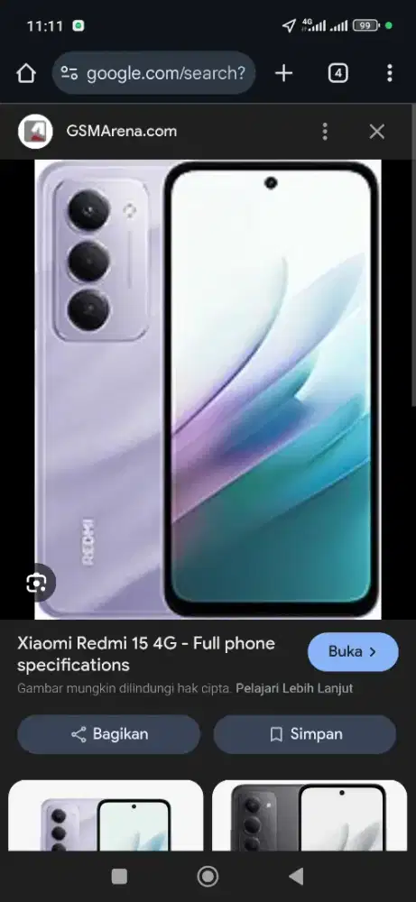 Jual redmi 15 8/256 full set