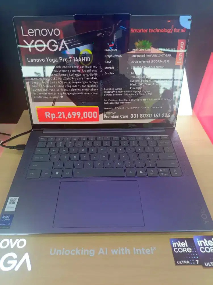 Kredit laptop Lenovo yoga 7 14AH10 Intel core ultra 9